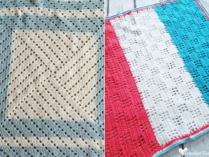 filet crochet blankets