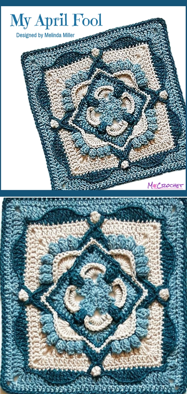 My April Fool Afghan Block Free Crochet Pattern