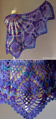 Crochet Pineapple Shawls Free Patterns