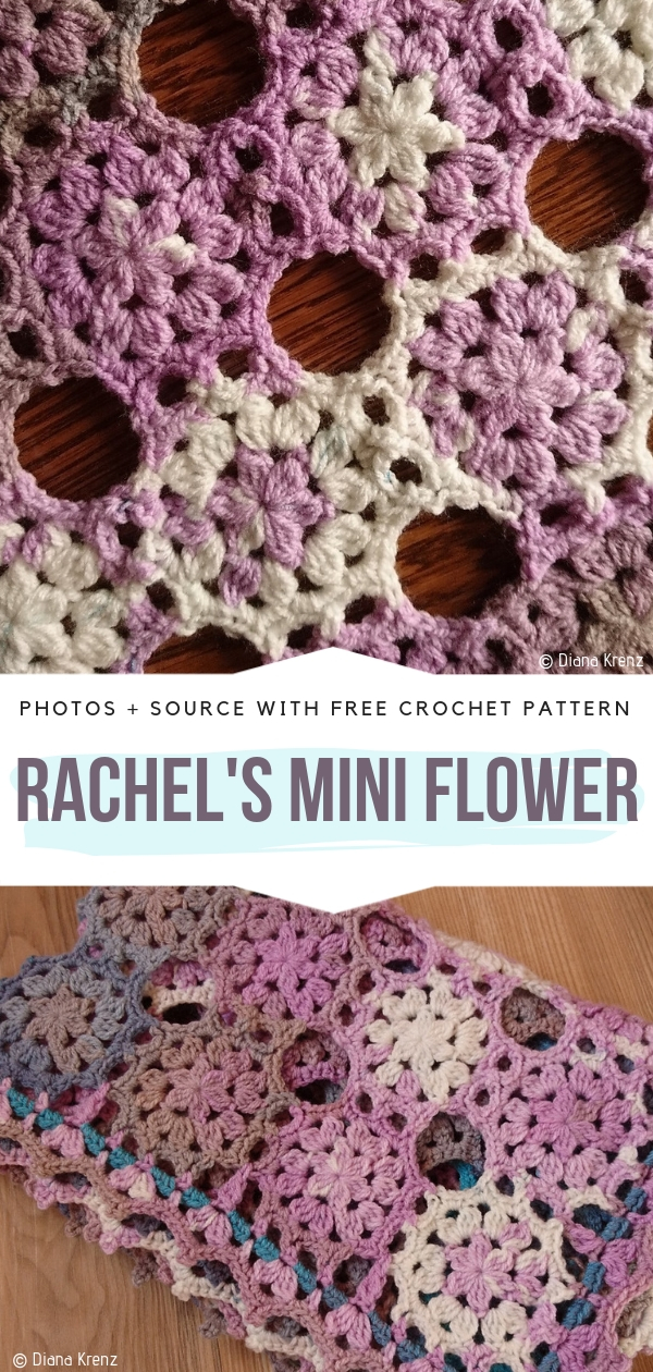 Baby Blanket Rachel's Mini Flower Free Crochet Pattern