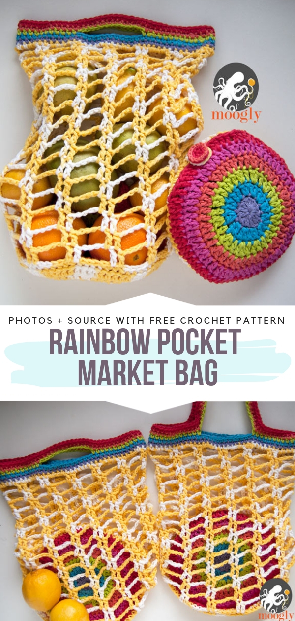 Rainbow Pocket Market Bag