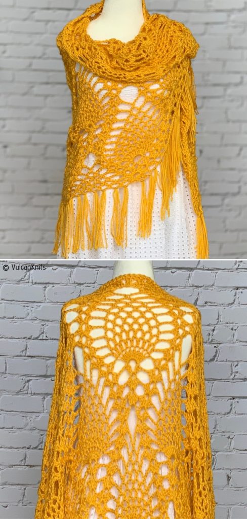 Crochet Pineapple Shawls Free Patterns