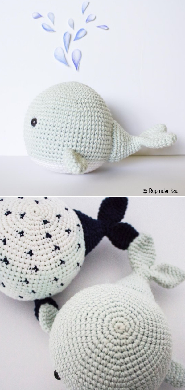 Cute Amigurumi Whales Wallace and Wanda Free Crochet Pattern