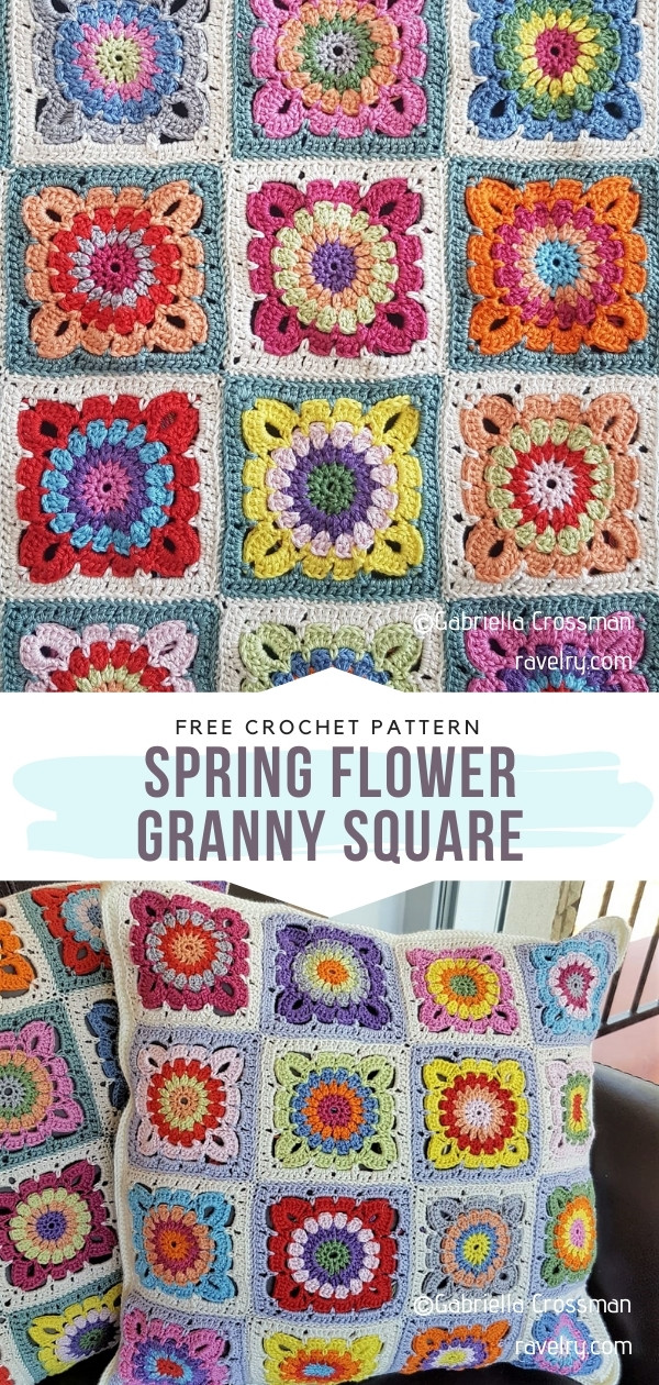 crochet flower granny squares