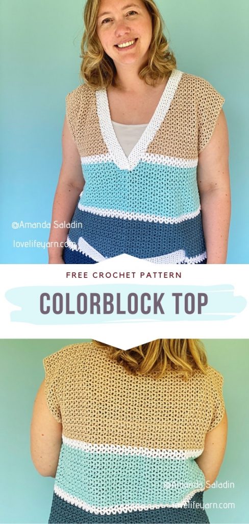 Color-Block Crochet Tops with Free Patterns for Beginners