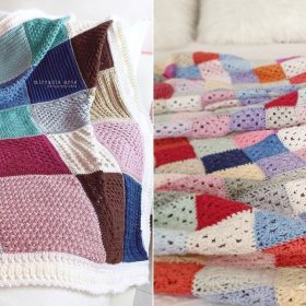 Patchwork Crochet Blankets with Free Patterns