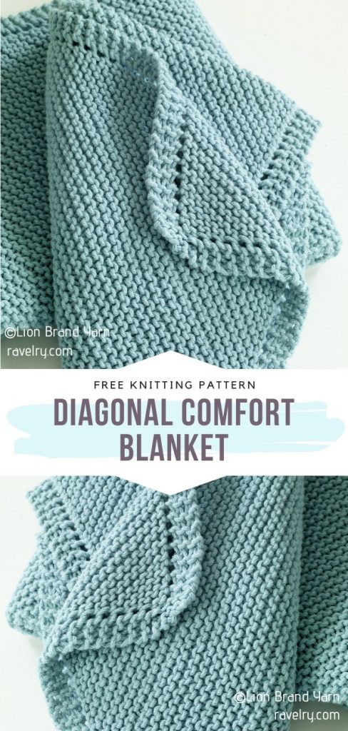 Easy Knitted Blankets in Bright Colors with Free Patterns
