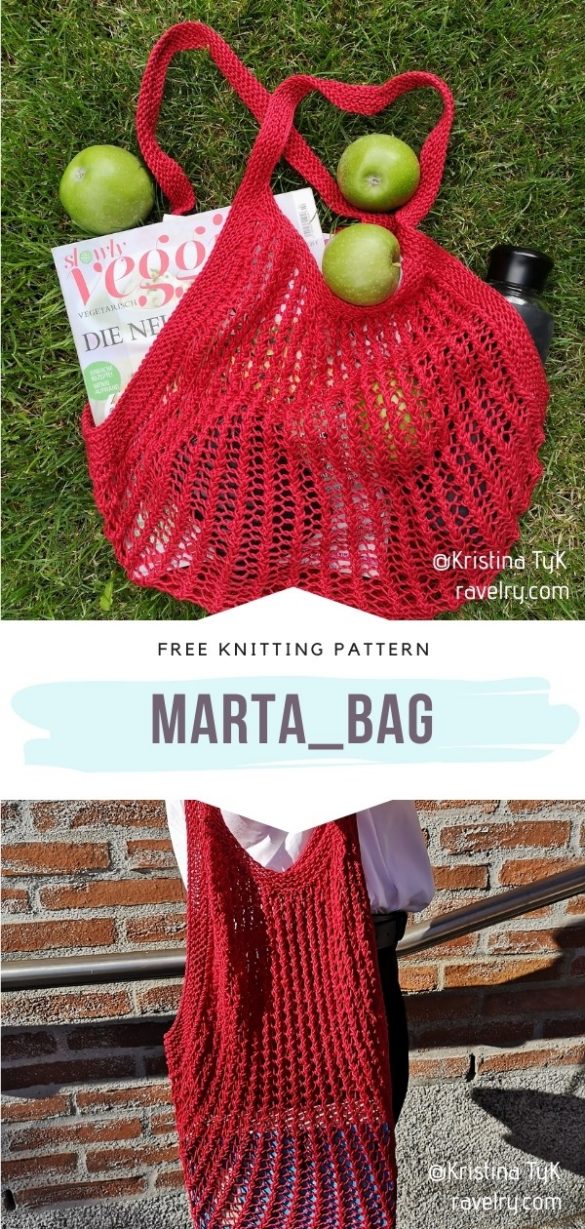 BeginnerFriendly Knit Grocery Bags with Free Patterns