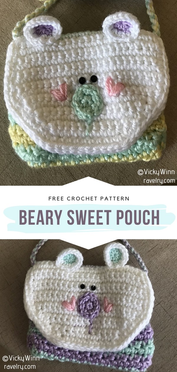 Beary Sweet Crochet Pouch