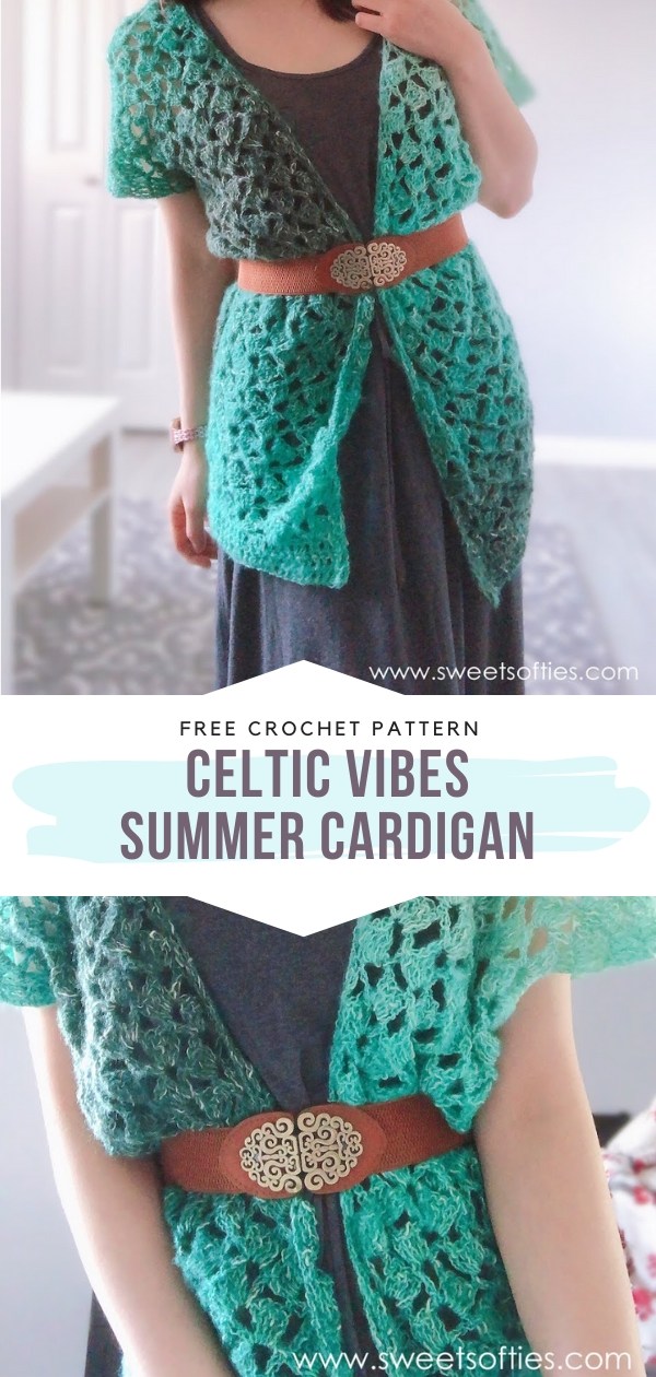 green crochet Cardigan