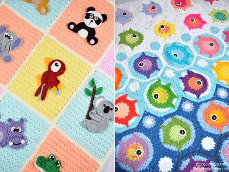 Fun Animal Crochet Baby Blankets