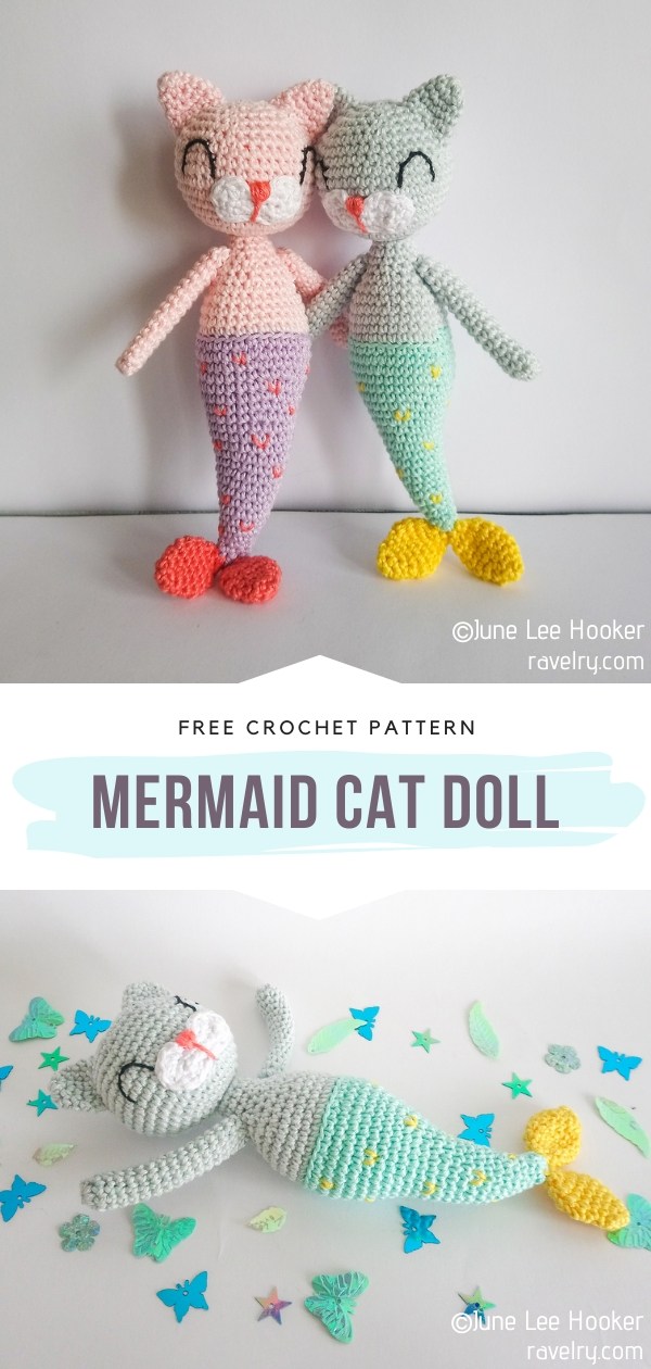 Mermaid cat doll amigurumi