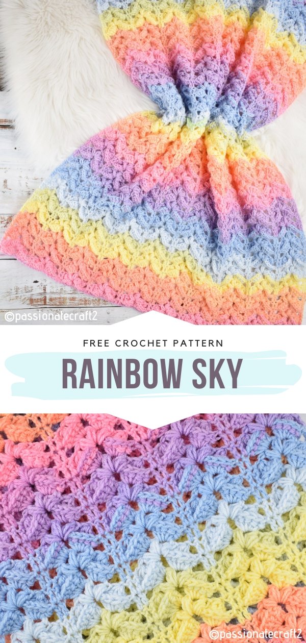 Rainbow Sky Free Crochet Pattern