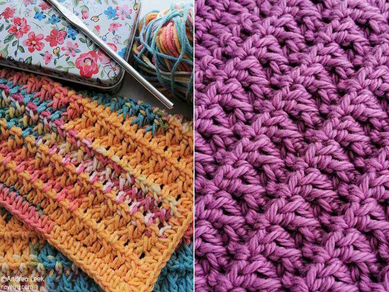 Textured Crochet Washcloths Free Patterns