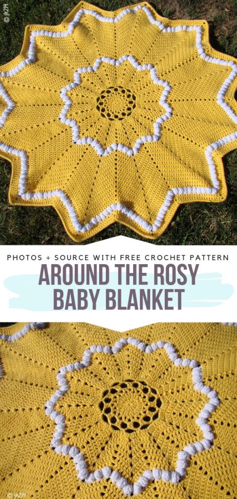 Round Ripple Blankets Free Crochet Patterns