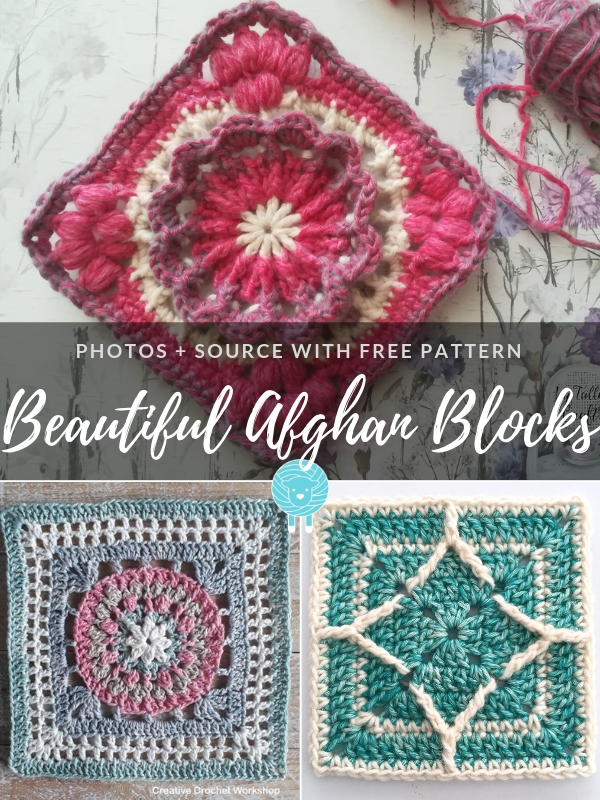 Crochet afghan blocks pattern.