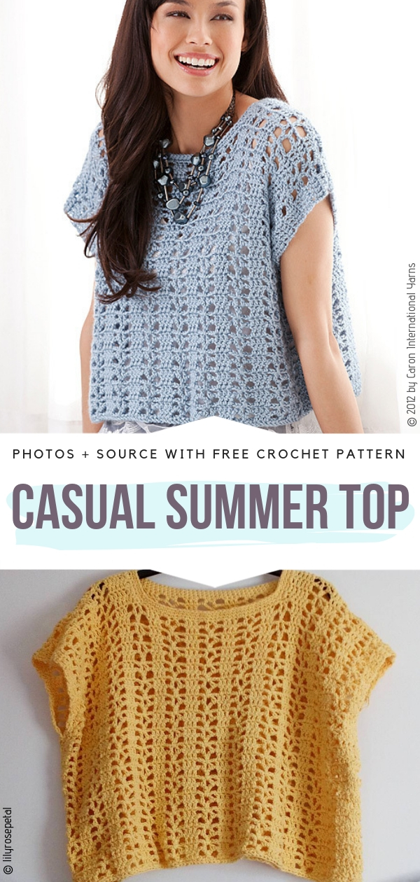 Breezy Summer Crochet Crop Top Crochet pattern by AnnaKnittingPretty