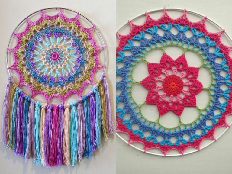 Crochet Mandala Hoops Free Patterns