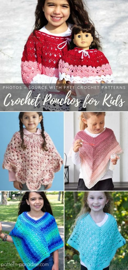 Crochet Ponchos for Kids - Free Patterns