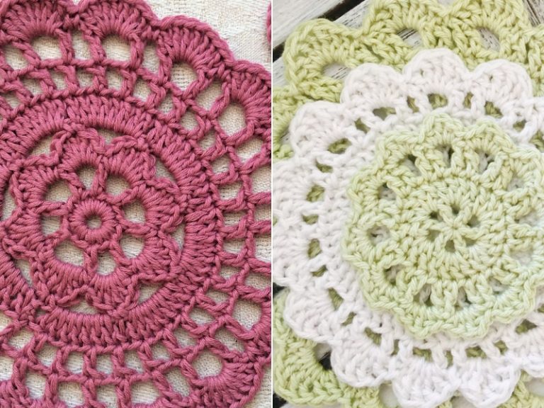 Cute Circular Coasters Free Crochet Patterns