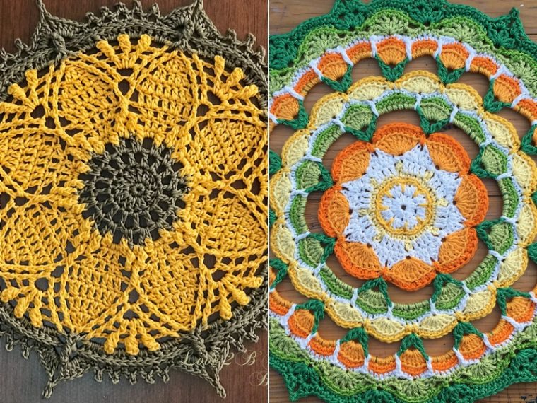 Our Favorite Floral Crochet Mandalas Free Patterns