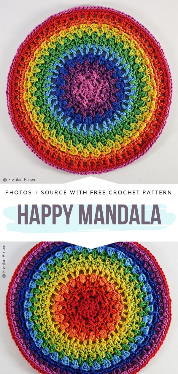 Happy Mandala&nbsp;Free Crochet Pattern