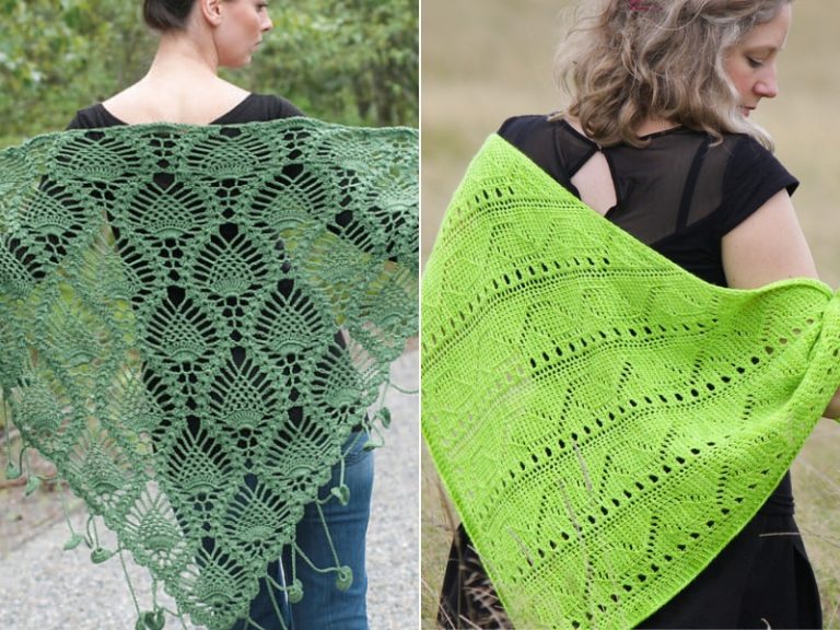 Hues of Green Crochet Shawls Free Patterns