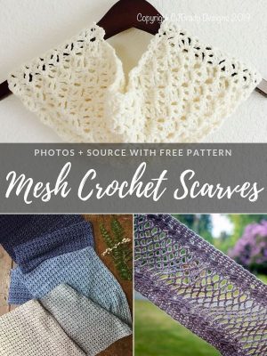 25+ BEST Free Mesh and Lacy Crochet Scarf Pattern Ideas