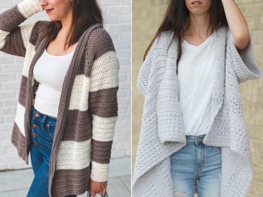 Neutral Crochet Cardigans Free Patterns