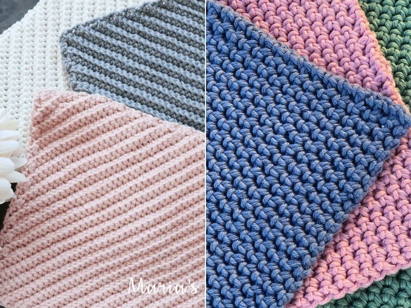 Pastel Crocheted Dishcloths Free Patterns