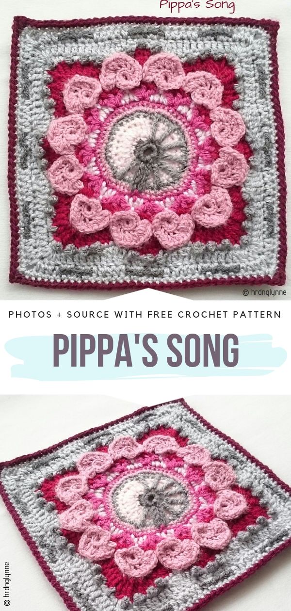 Flower Square Pippa's Song Free Crochet Pattern