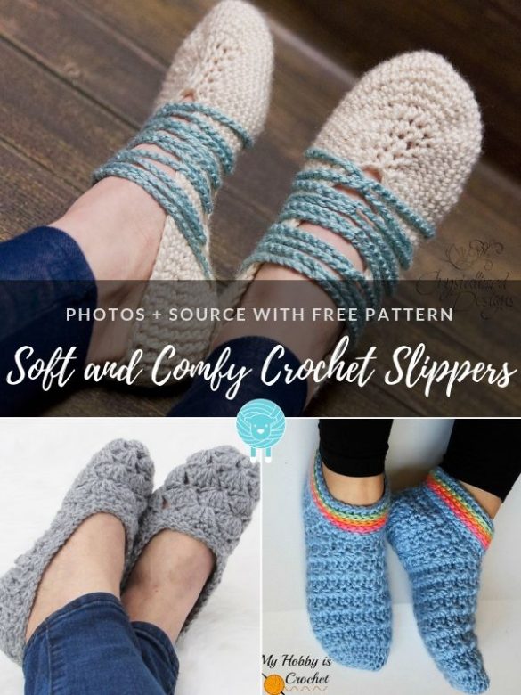 Soft and Comfy Crochet Slippers Free Patterns