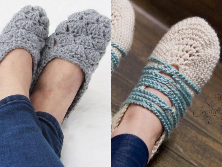 Soft and Comfy Crochet Slippers Free Patterns