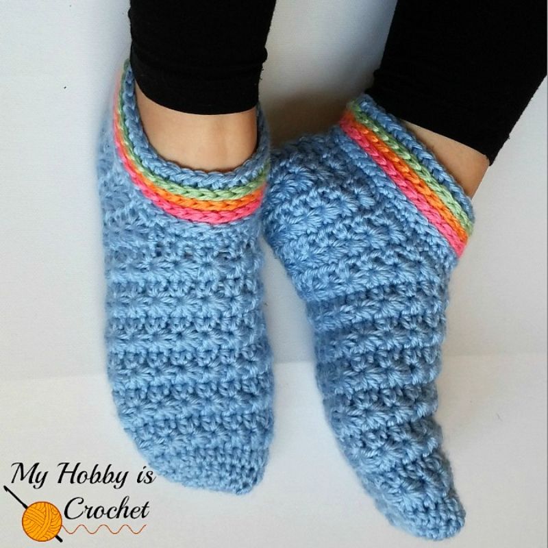 Starlight Women Slippers Free Crochet Pattern