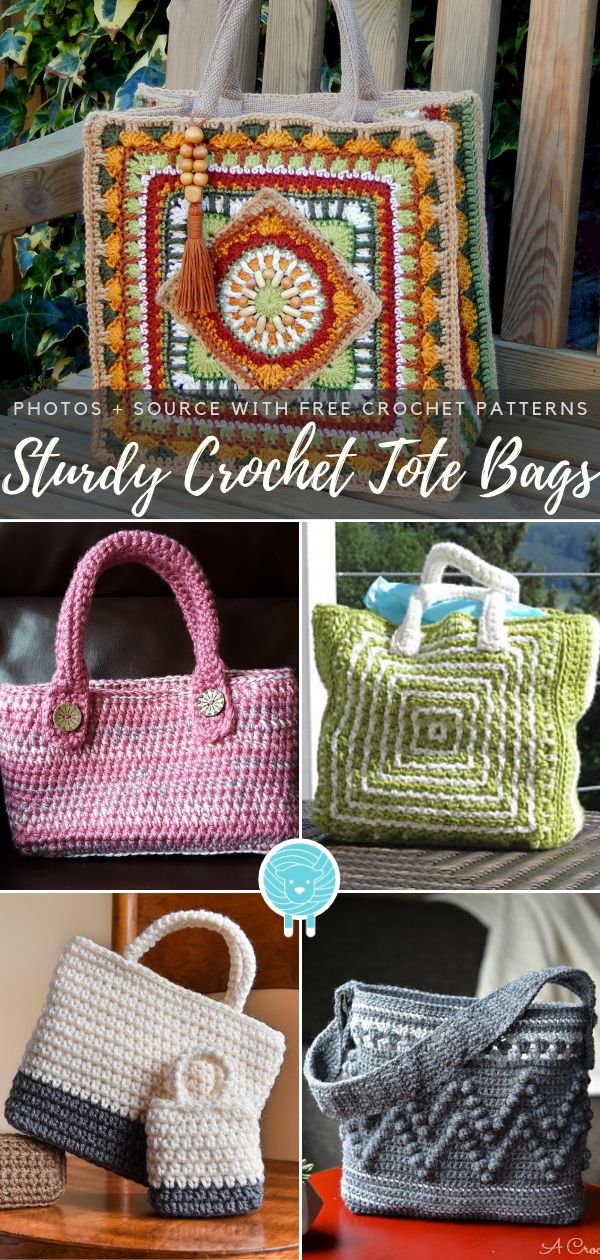 Sturdy Crochet Tote Bag - Ideas and Free Patterns