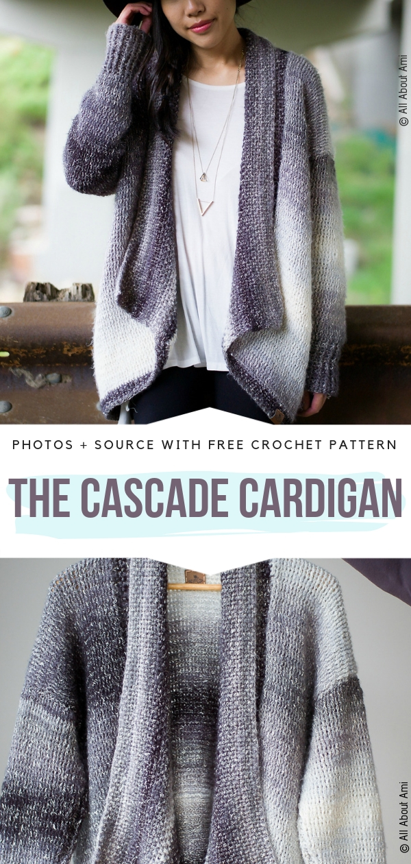 The Cascade Cardigan Free Crochet Pattern
