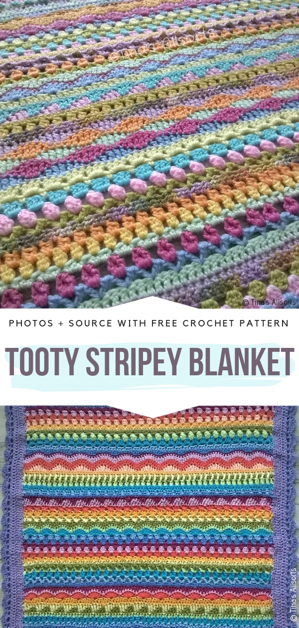 Striped Crochet Baby Blanket Free Patterns