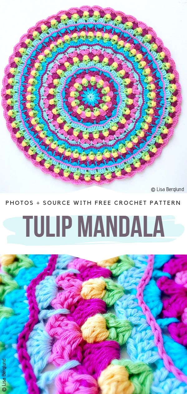 Tulip Mandala&nbsp;Free Crochet Pattern
