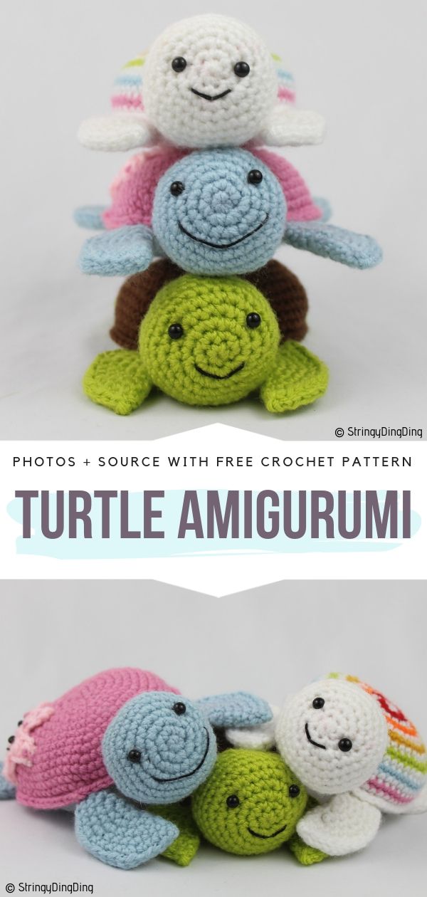 Amigurumi turtle pin cushion – Free pattern in English, Italian, French –  Carmen Crochet