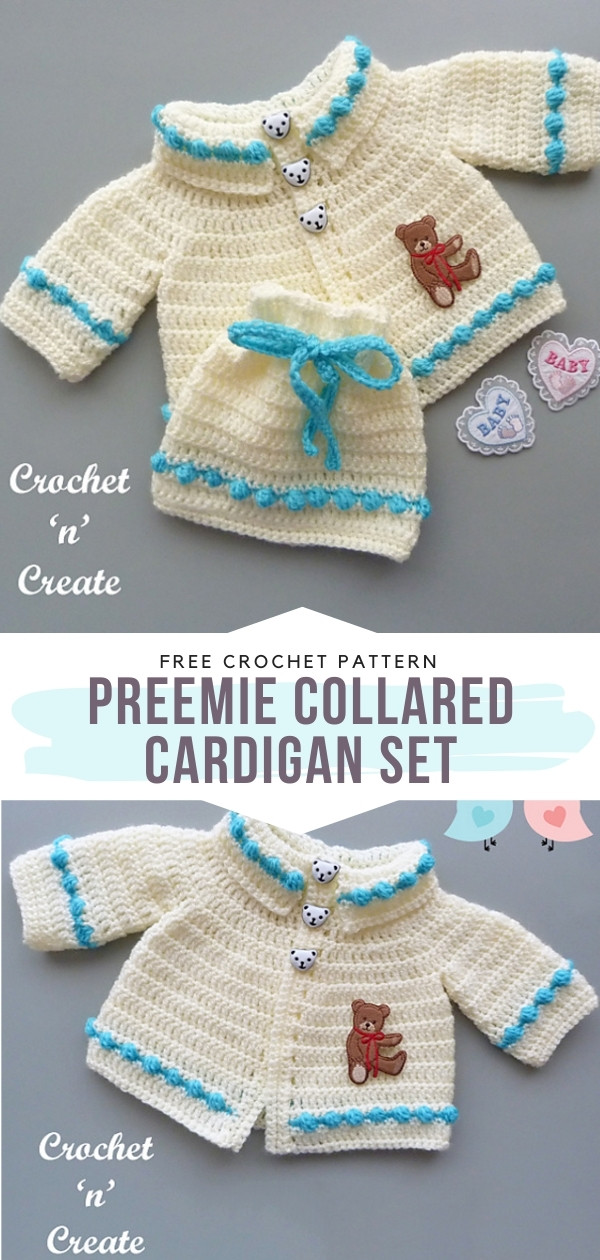Crochet Baby Cardigan Set