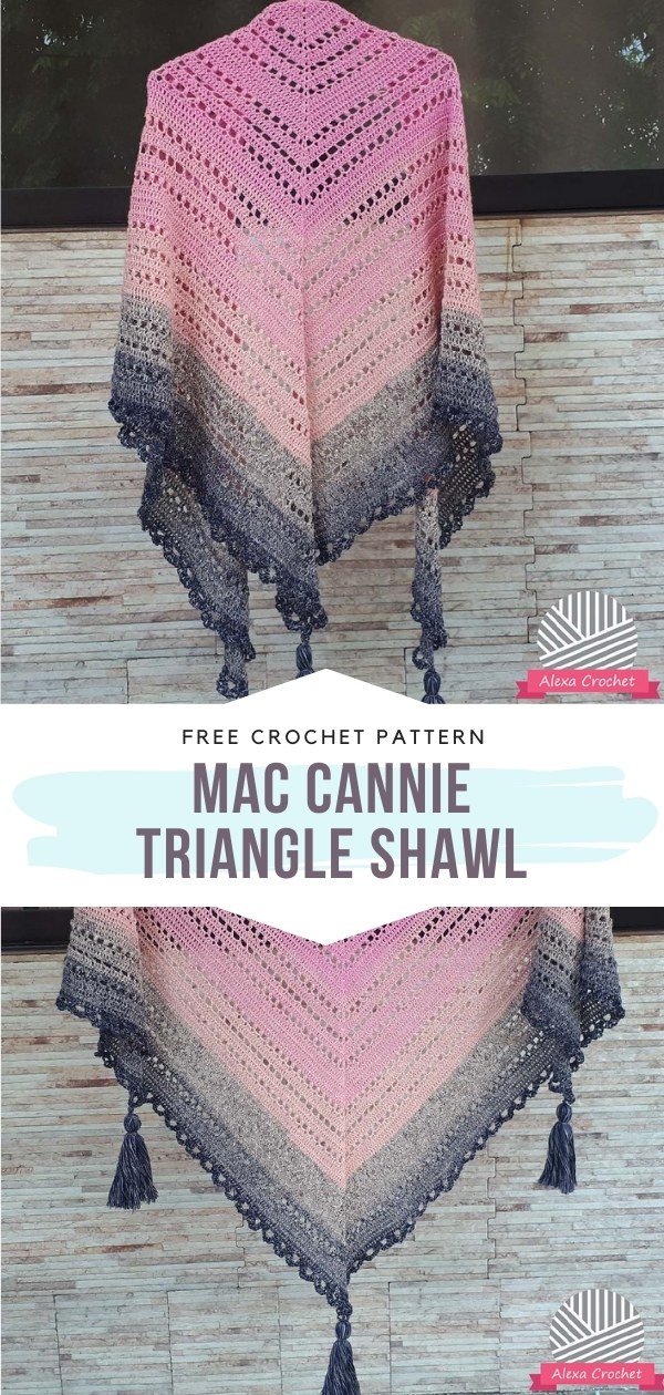 Crocheted Triangle Shawl