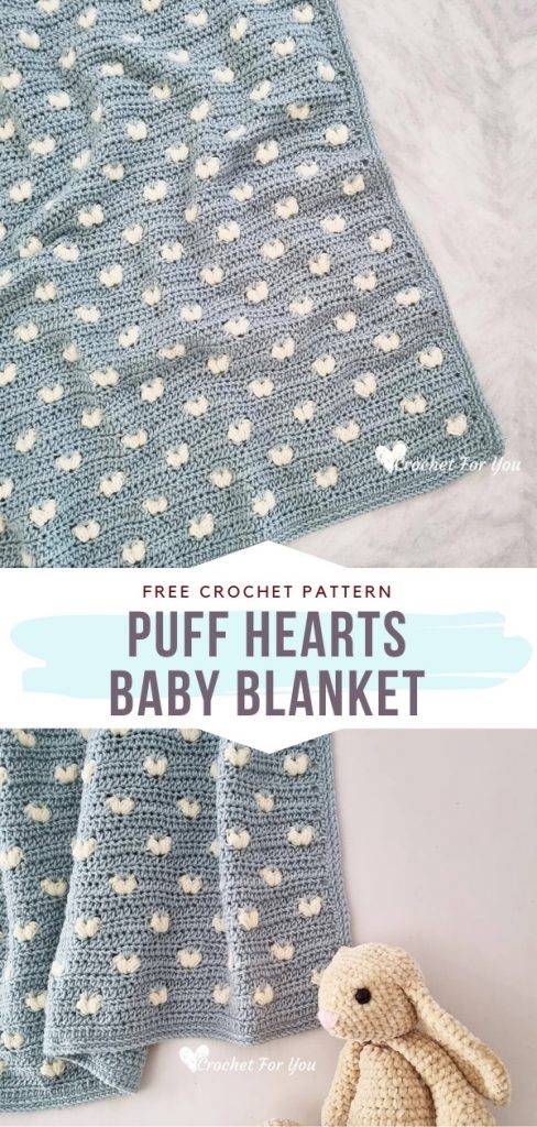 Hearts and Stripes Baby Blankets - Free Crochet Patterns