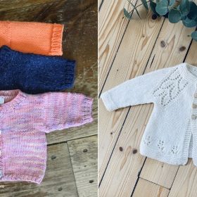 Knitted Baby Cardigans with Free Patterns