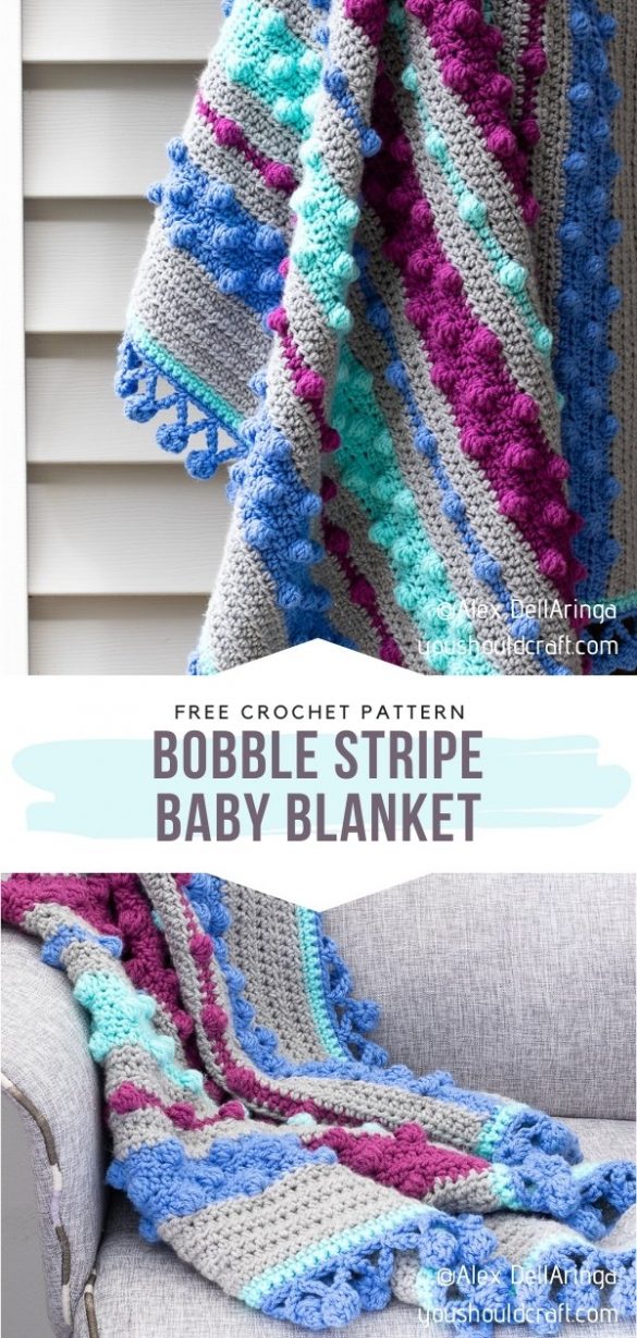 Joyful Bobble Crochet Baby Blankets Free Crochet Patterns