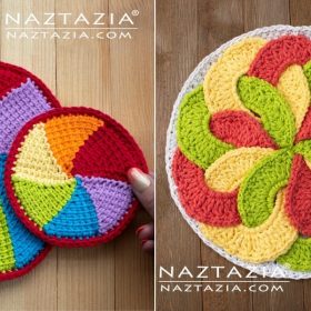 Circular Crochet Potholders with Free Patterns
