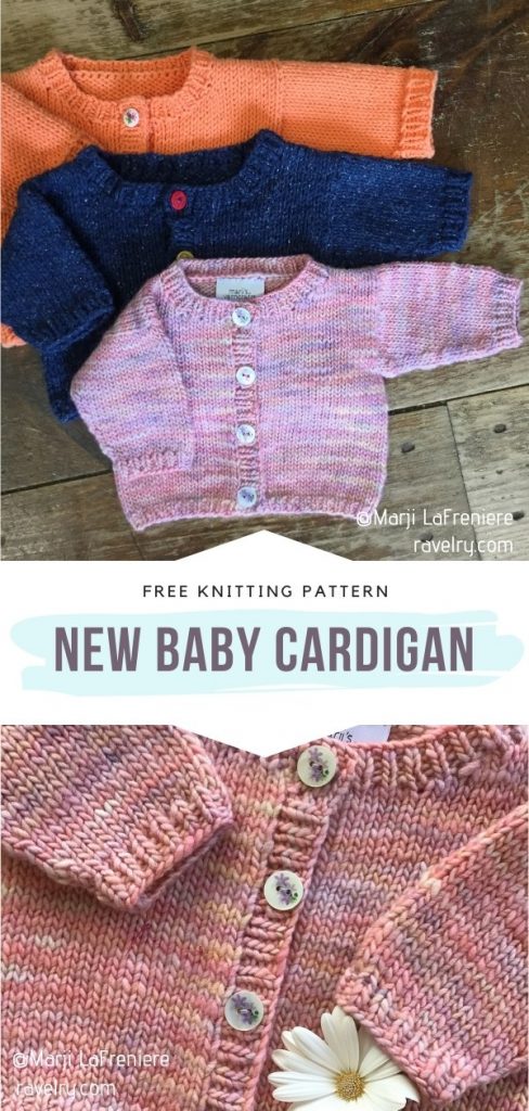 Adorable Knitted Baby Cardigans - Free Patterns