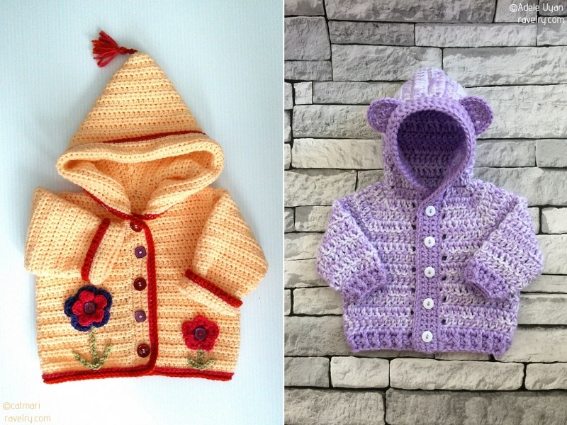 Crochet Baby Hoodies Free Patterns