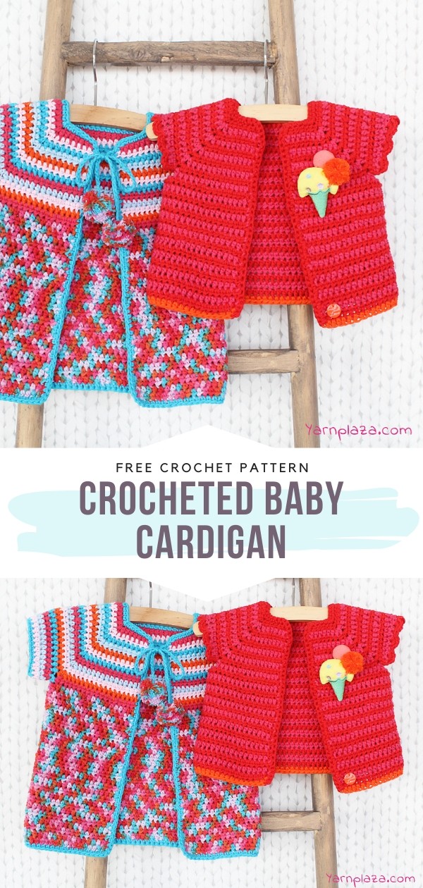 Two Crochet Baby Cardigans