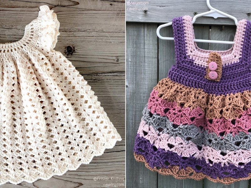 Cute Crochet Baby Dresses