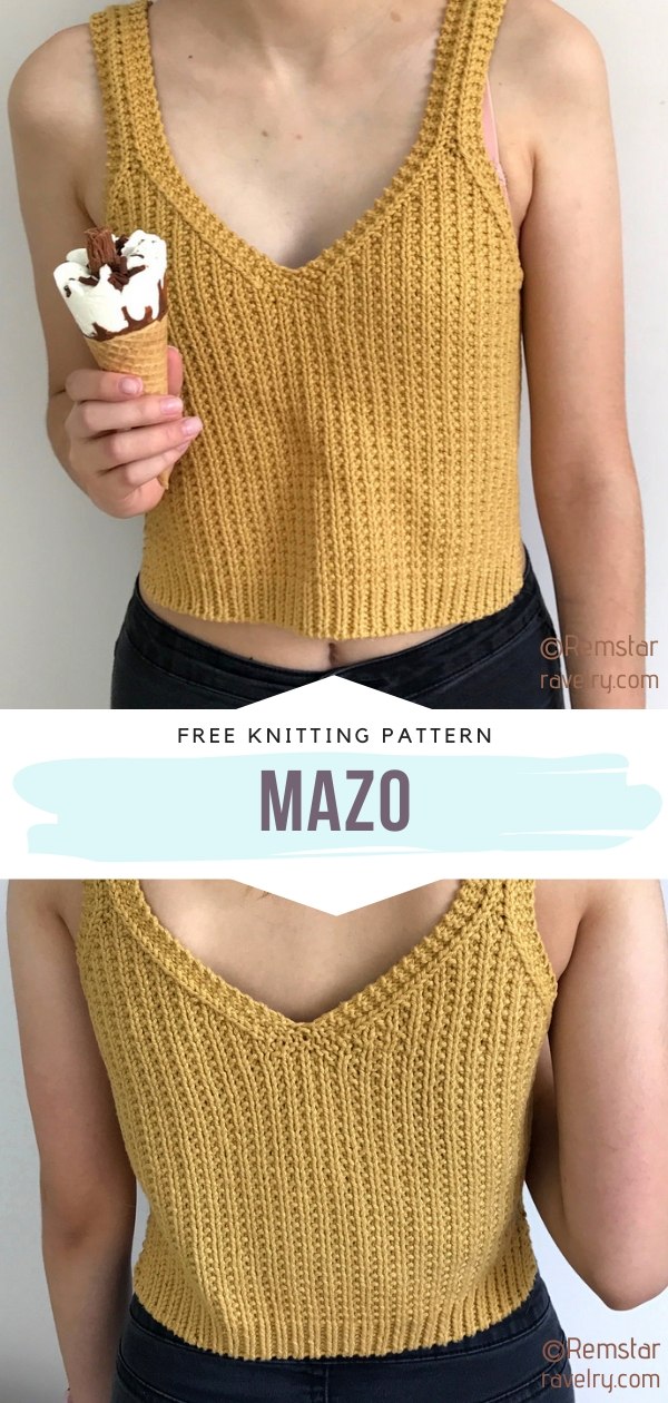 Cute Summer Crop Tops with Free Knitting Patterns